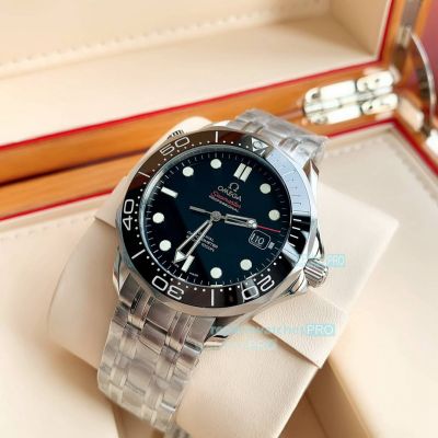 Perfect Copy Swiss Omega Seamaster 300 Black Ceramic Bezel Diameter 25.6MM Watch